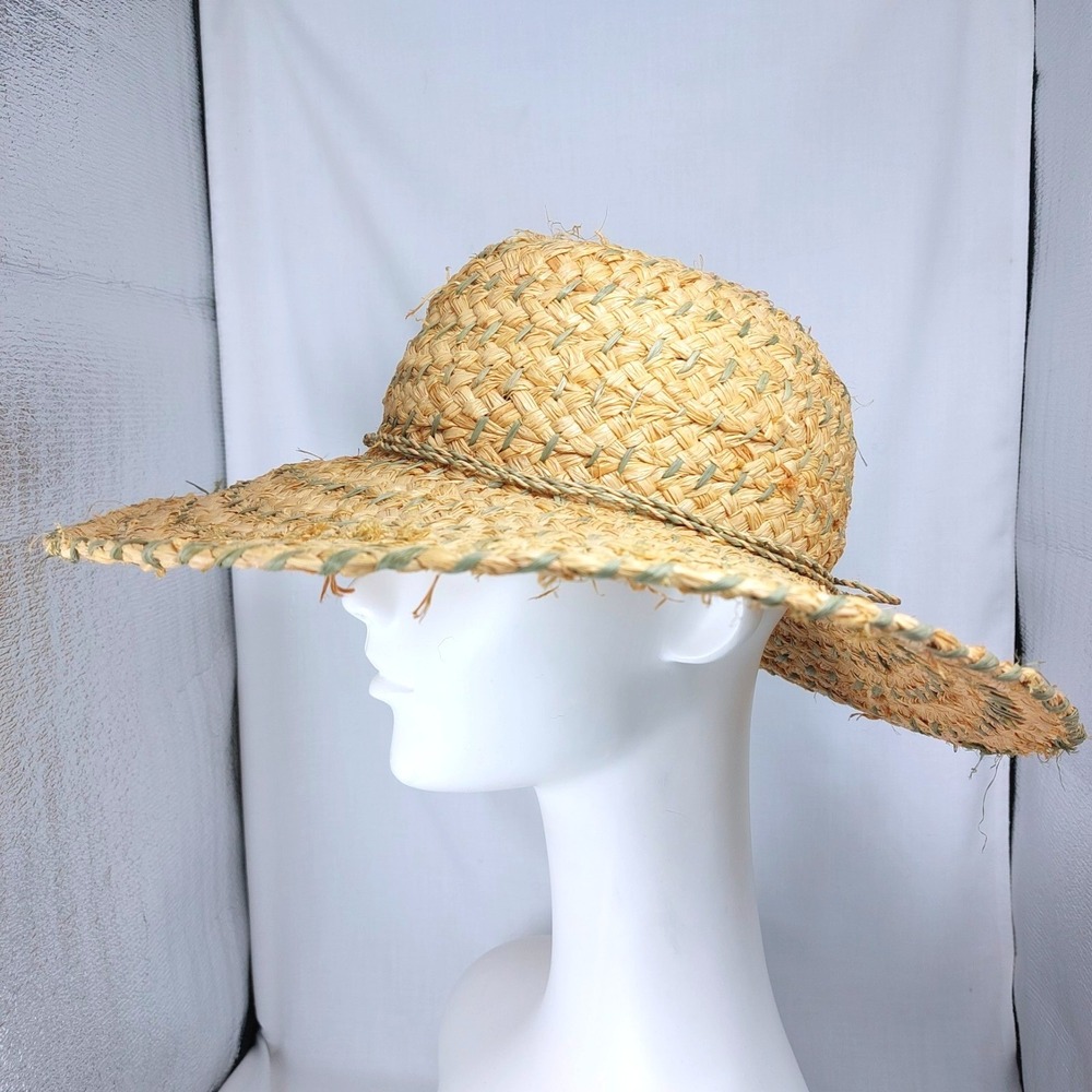 Panama Jack Large 16" Brim Straw Hat OSFM Beach Vacation Summer - Picture 2 of 8